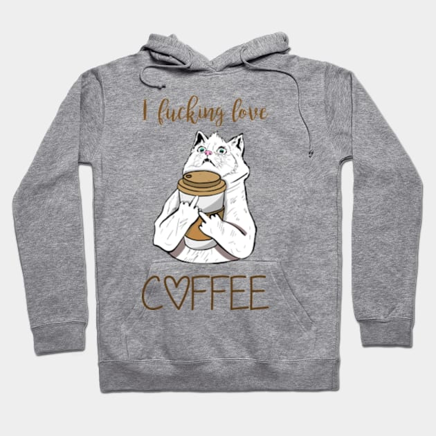 Crazy Caffeine Cat Hoodie by Barnyardy